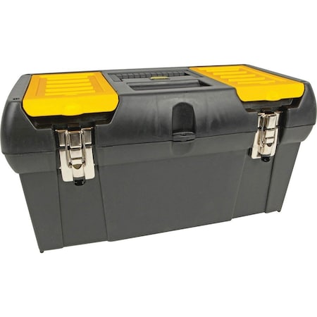 BOSTITCH Tool Box, Black/Yellow, 19-1/4 in W x 10-1/4 in D x 9-3/4 in H BOS019151M